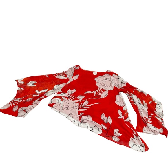 Chico’s Multicolor Floral Contemporary Asymmetrical Bold & Breezy Tunic, 0P=S/4P - Picture 9 of 16